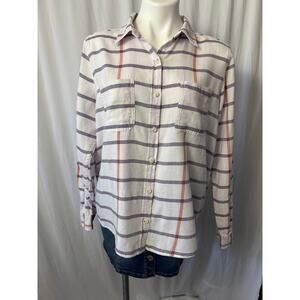 Universal Thread Plaid Button-Up Blouse - Size Large